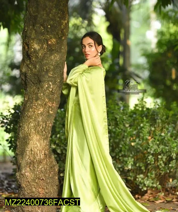 Women's Silk Unstiched Silk Plain Saree
